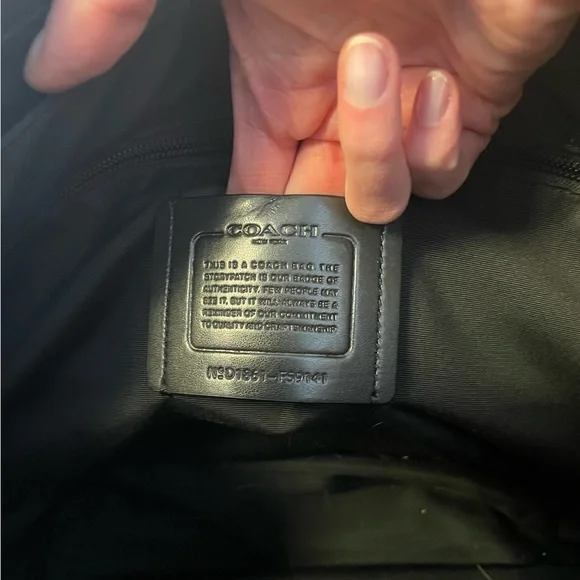 Coach Metropolitan Perry Briefcase Black Crossgrain Leather Laptop Bag Unisex - Picture 12 of 12